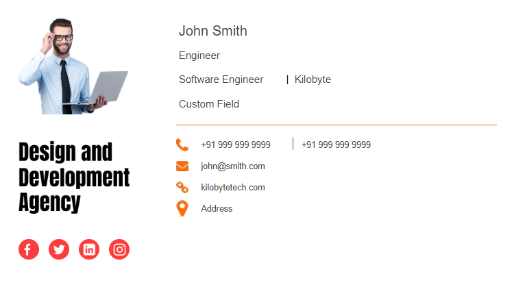 Template 1 template preview