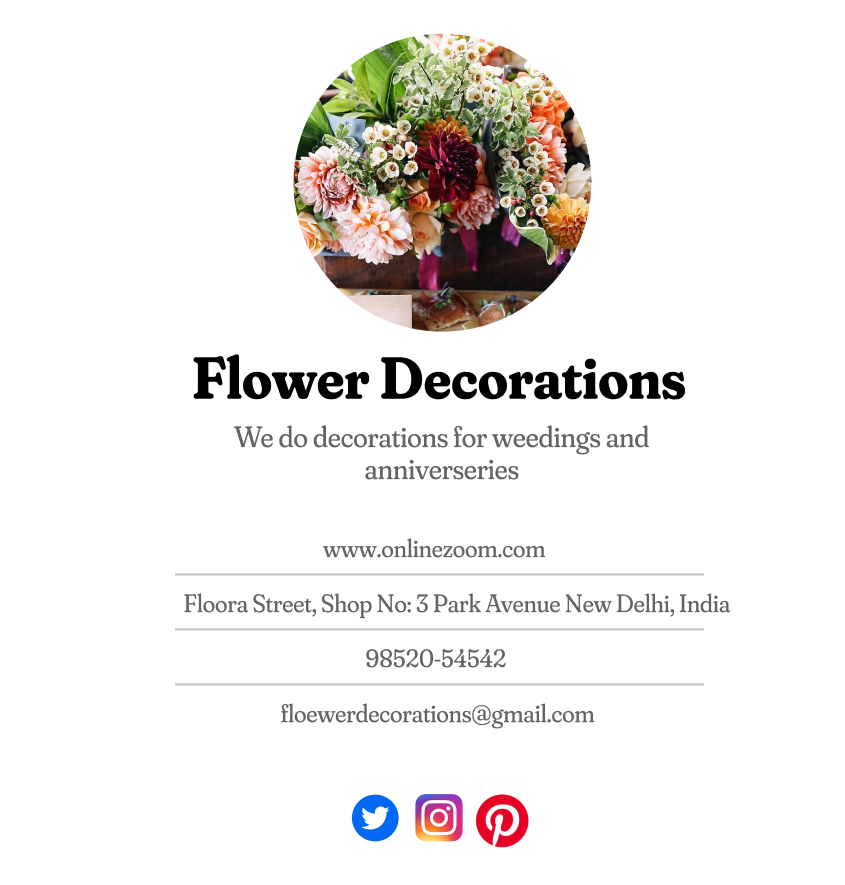 Flower Decorations template preview