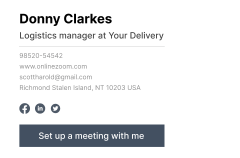Logistics manager template preview