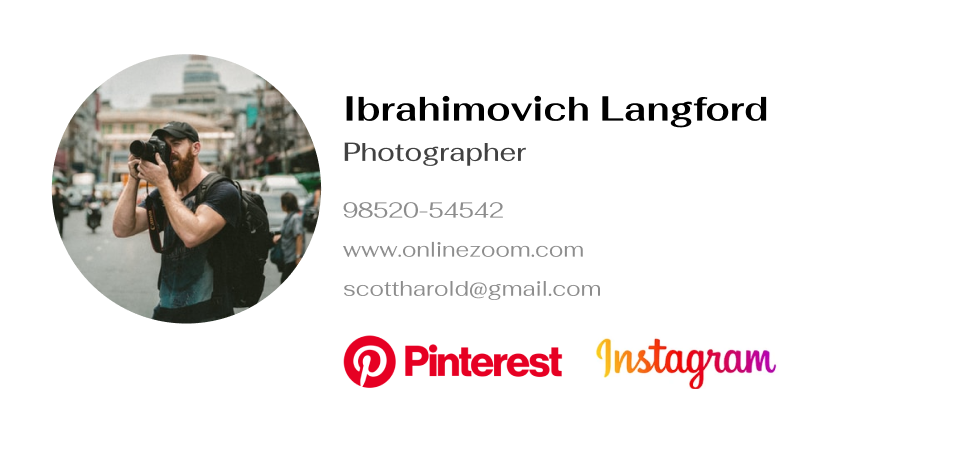 Photographer template preview